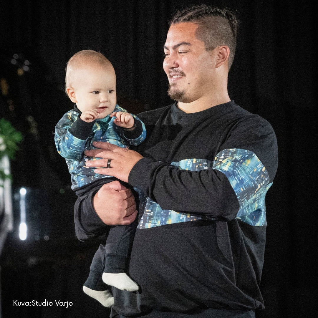 Miesten collegepaita paita, raita