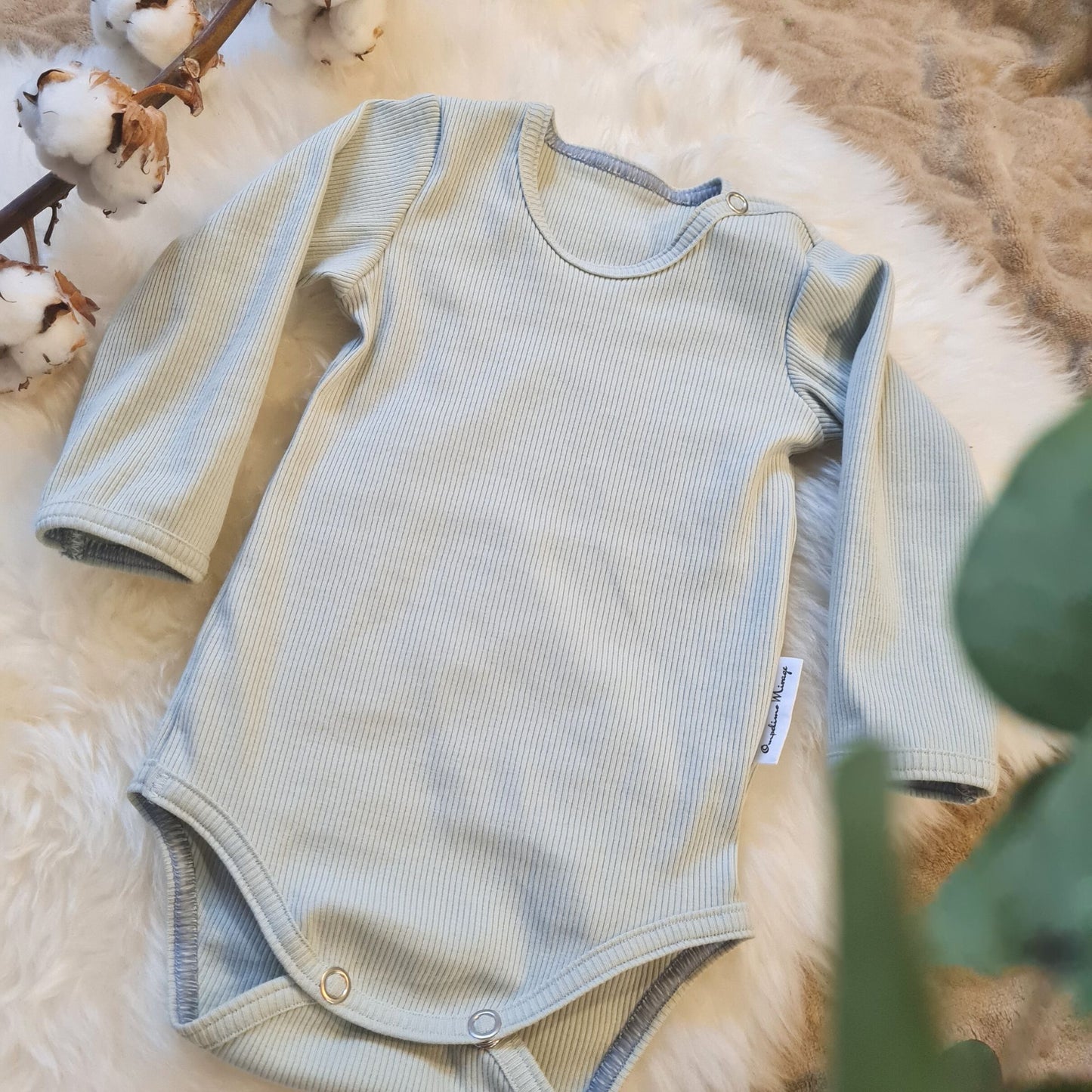 Ribbed bodysuit, mint