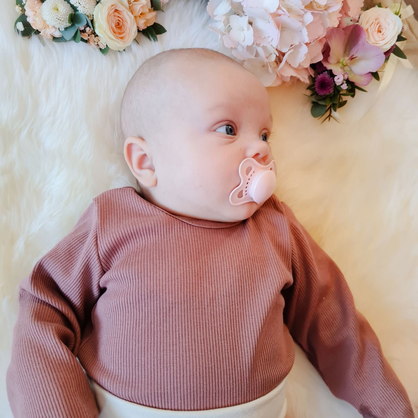 Ribbed bodysuit, old pink