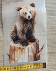 Silityskuva, karhu kannolla