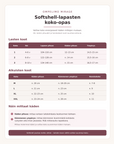 DIY softshell lapaset, koodi kuosi