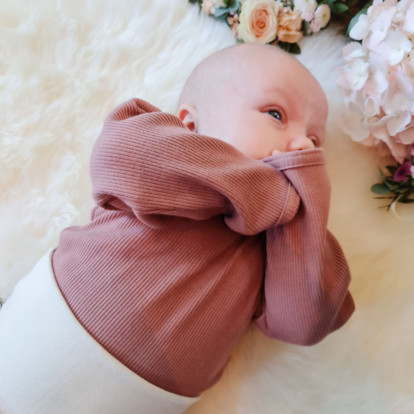 Ribbed bodysuit, old pink