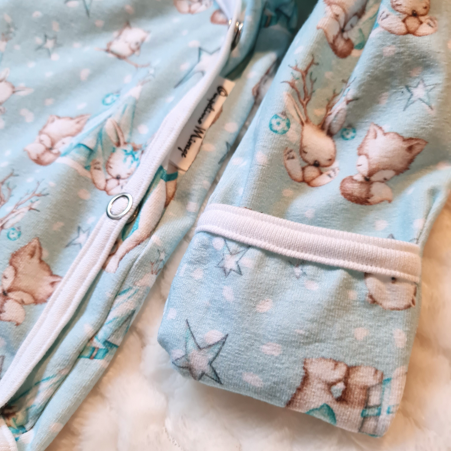 Polar bear wrap bodysuit