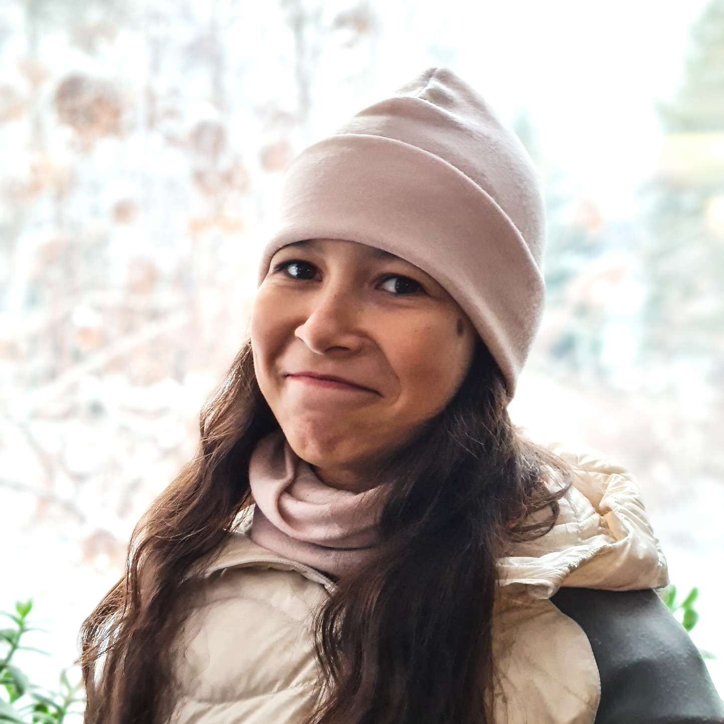 Merino wool tube scarf