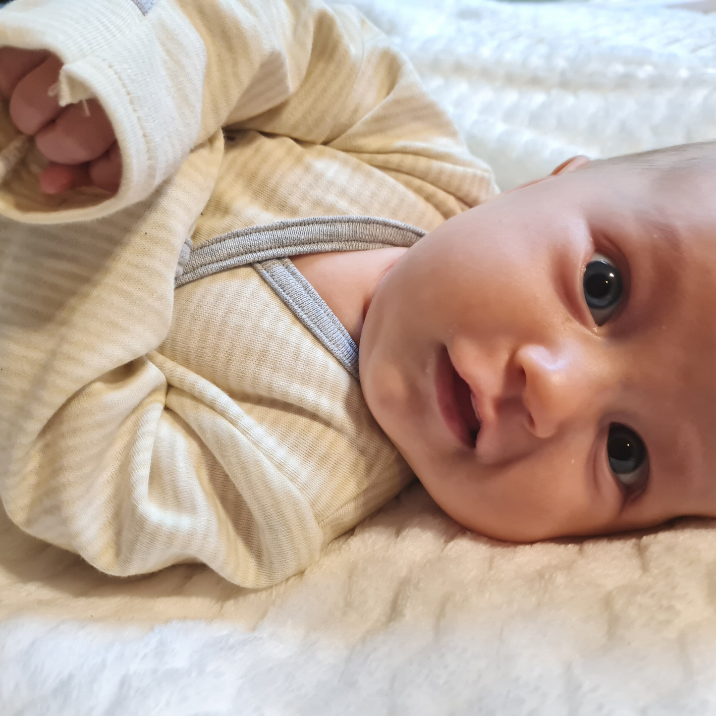 Striped deer wrap bodysuit