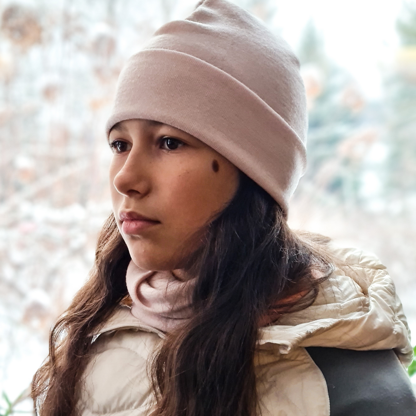 Merino wool tube scarf