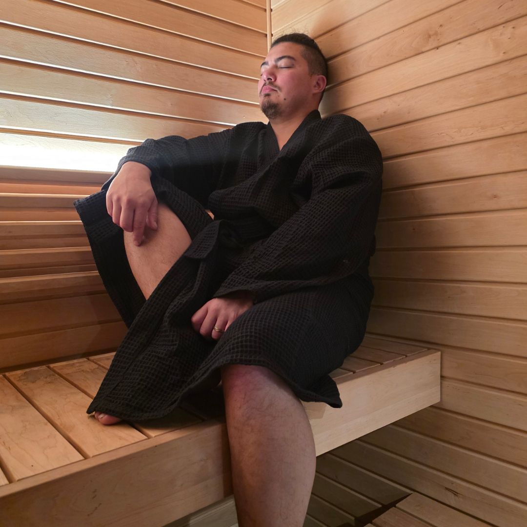 Miesten kylpytakki vohvelikankaasta