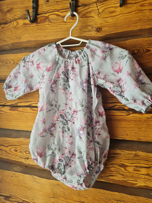 Romper, gauze, birds