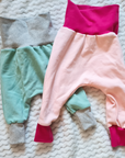 Slack pants, pastel colors