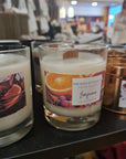 Scented candle, clear glass