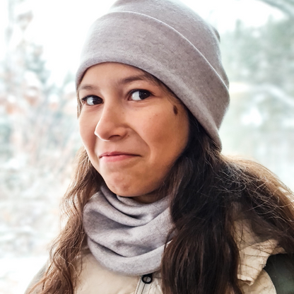 Merino wool tube scarf