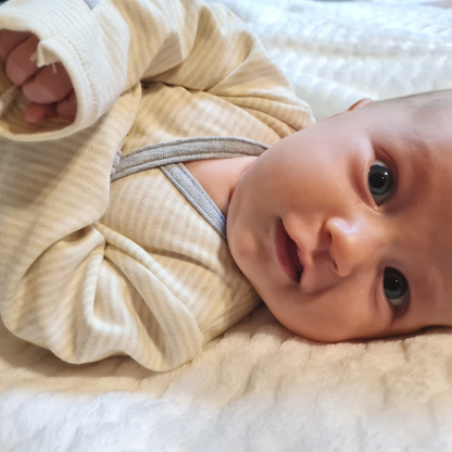 Striped deer wrap bodysuit