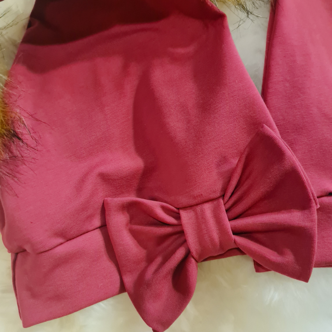Tricot elf hat with bow