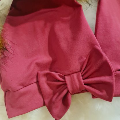 Tricot elf hat with bow