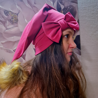 Tricot elf hat with bow