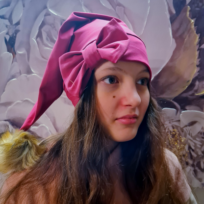 Tricot elf hat with bow