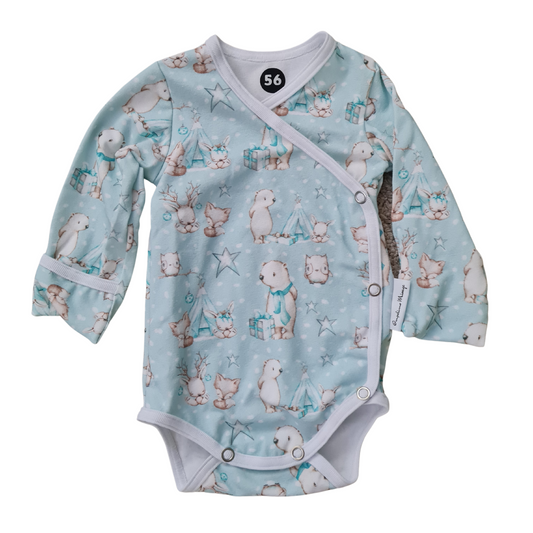 Polar bear wrap bodysuit